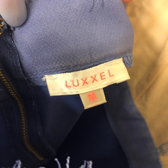 Blue/purple lace top short dress - Picture 6 of 7